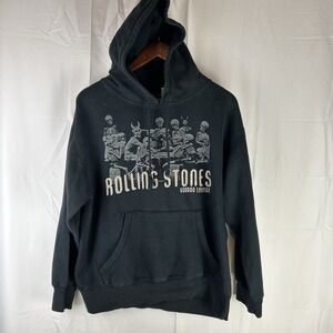 Vintage 90s The Rolling Stones Hoodie Black Voodoo Lounge World Tour‎ Sweatshirt